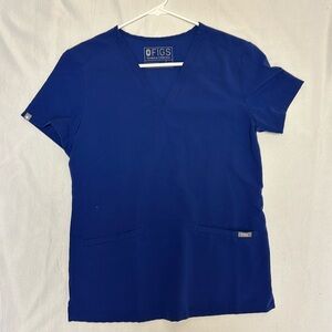Figs Casma Three Pocket Scrub Top Royal Blue Women’s XS
